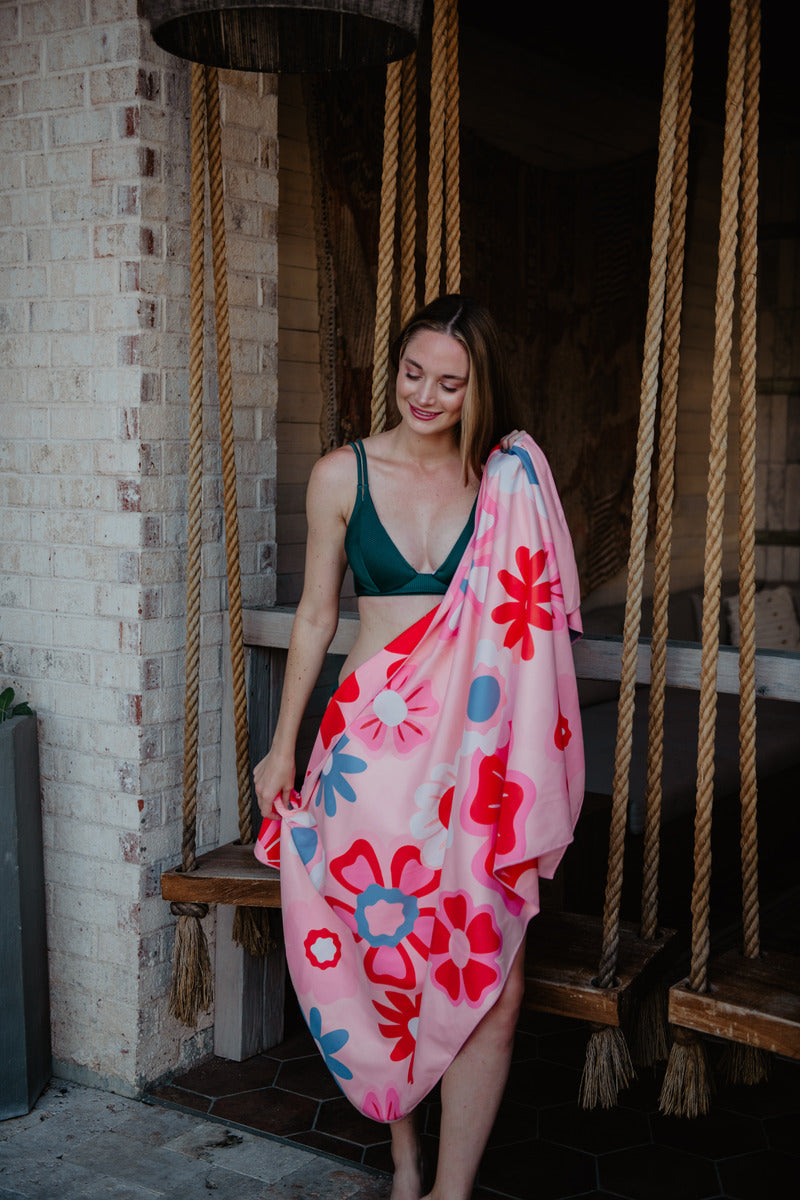 Flower Power Reversible Quick Dry Towel