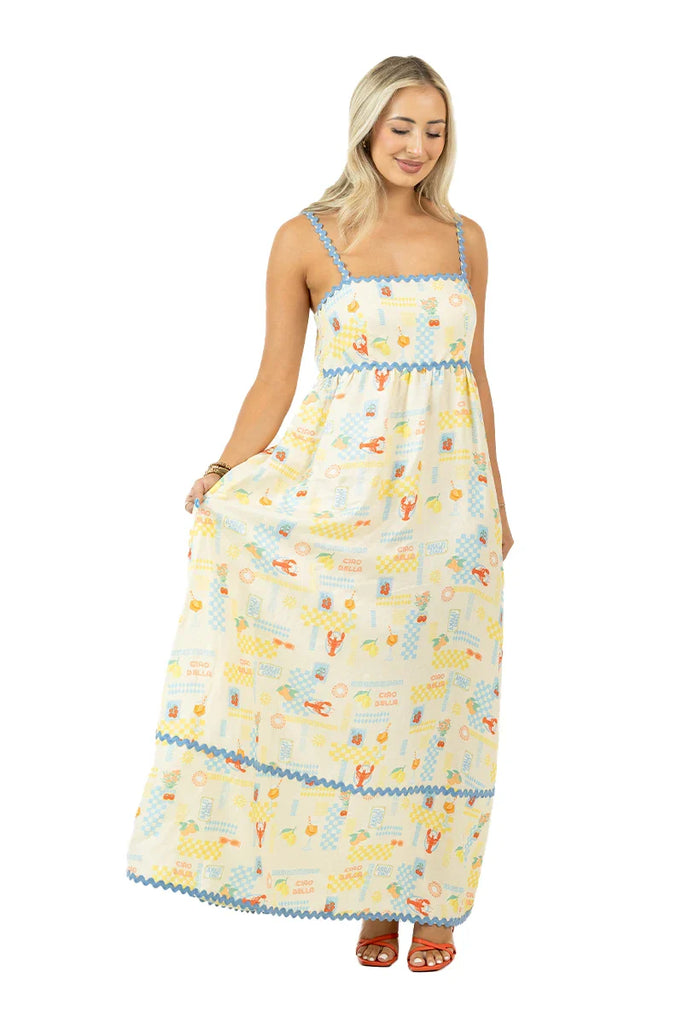 Yellow Italian Summer Maxi Dress | Linen Dress | Katydid Yellow / XL Yellow Italian Summer Maxi Dress | Linen Dress | Katydid Yellow / XL