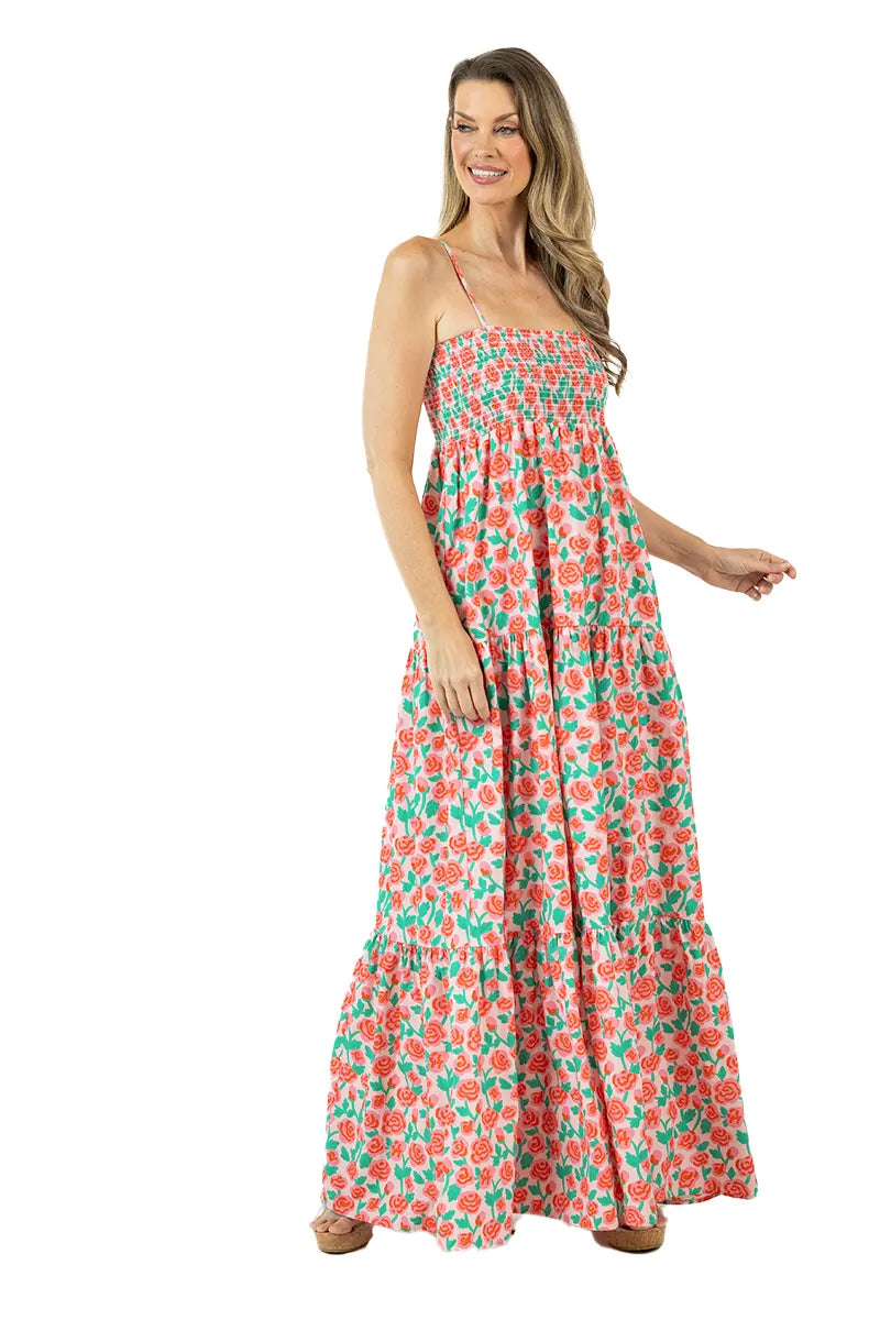 Whimsical Roses Floral Maxi Dress - Katydid.com