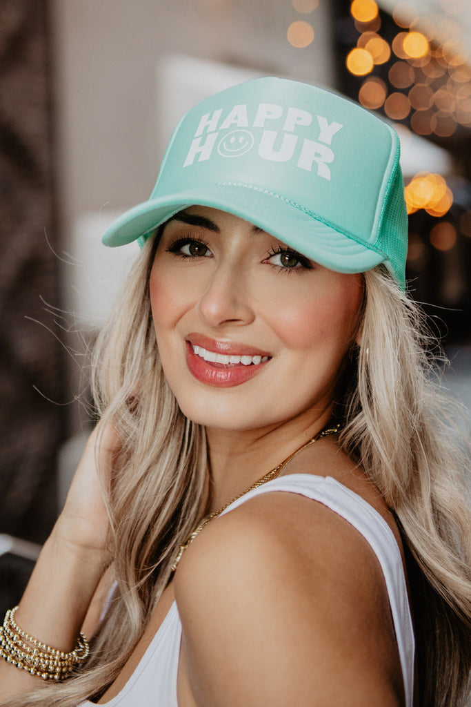 Happy Hour Drinking Foam Trucker Hat