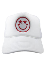 Star Eyed Happy Face Foam Women's Trucker Hat