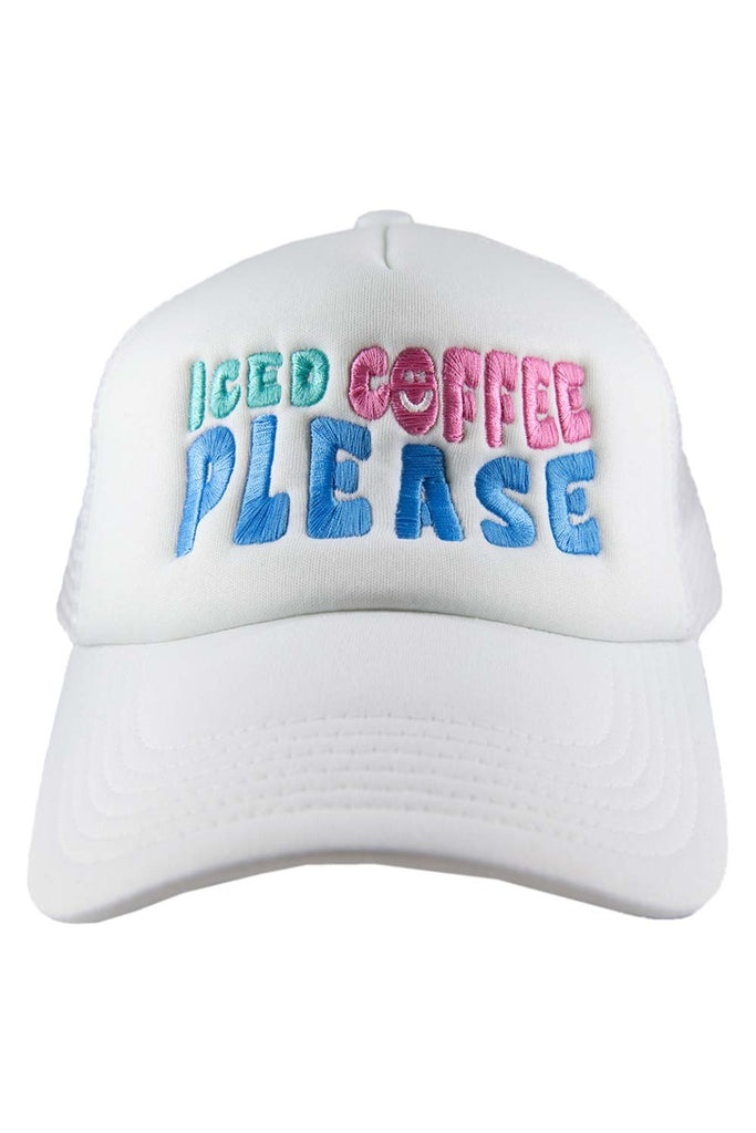 Iced Coffee Please Foam Trucker Hat