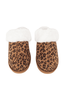 Leopard Print Faux Fur Comfy Slippers