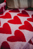 Girly Red Hearts Comfy Oversized Throw Blanket