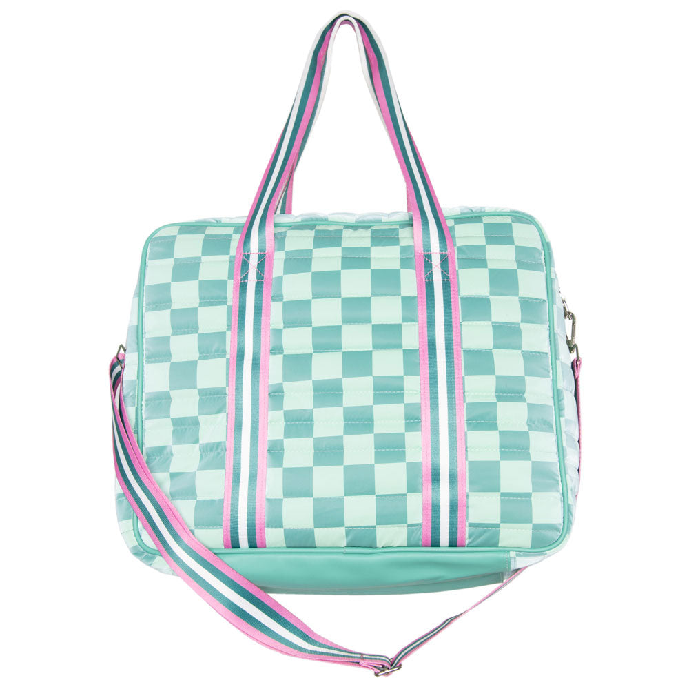 Teal Checkerprint Pickleball Bag