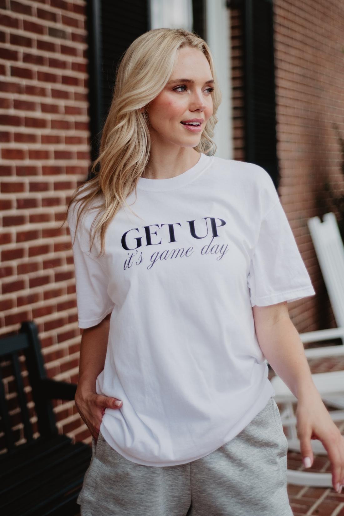 Get Up It's Game Day Graphic Tee for Women