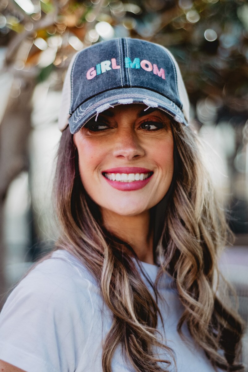Girl Mom Women's Trucker Hats - Multicolored - Katydid.com