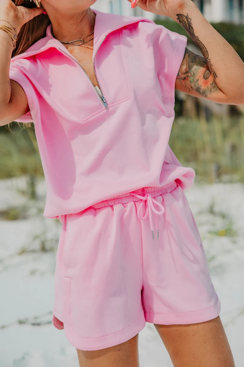 Pink Half Zip Scuba Set - Katydid.com