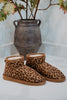 Leopard Print Fur Mini Ankle Boots