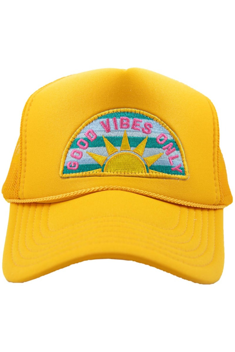 Good Vibes Only Patch Foam Snapback Hat | Katydid