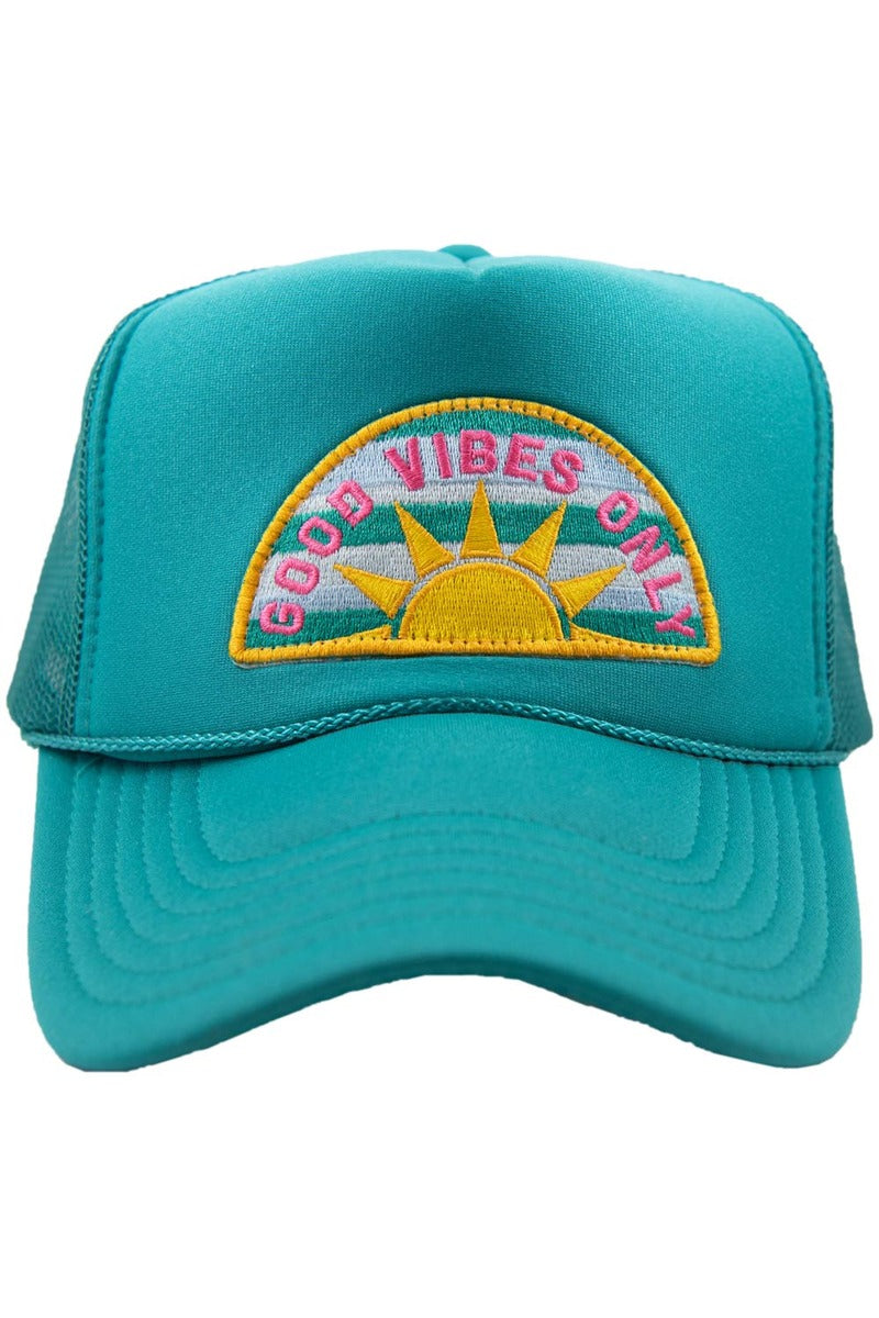 Good Vibes Only Patch Foam Snapback - Katydid.com