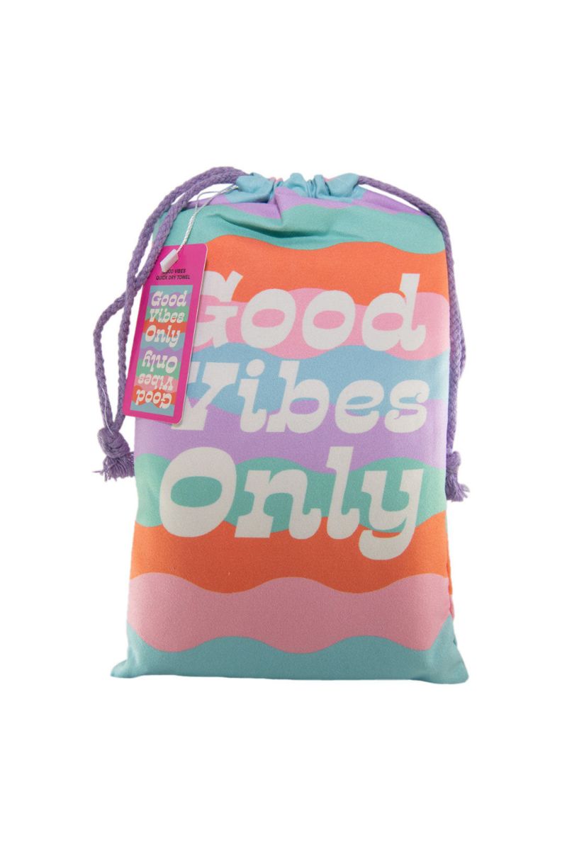 Good Vibes Repeat Quick Dry Reversible Beach Towel