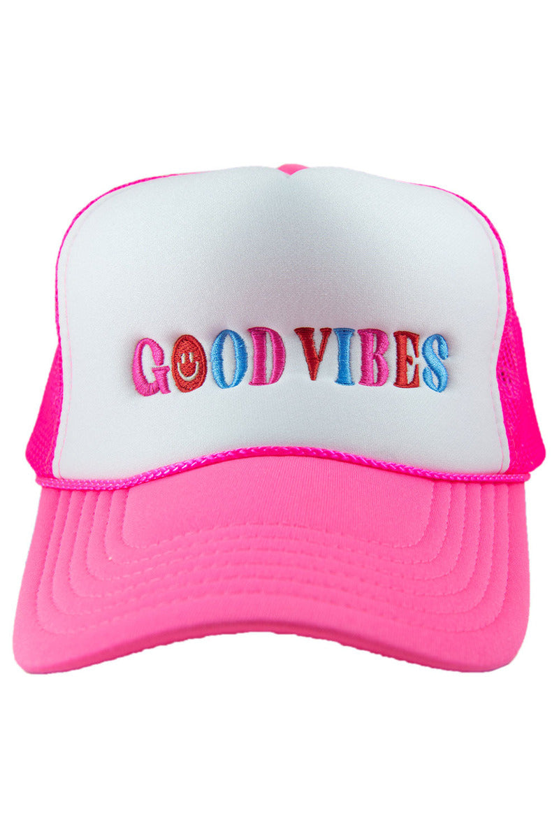 Happy Good Vibes Foam Trucker Hat