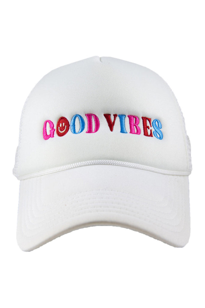 Happy Good Vibes Foam Trucker Hat