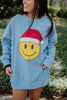 Santa Happy Face Women's Graphic Sweatshirt