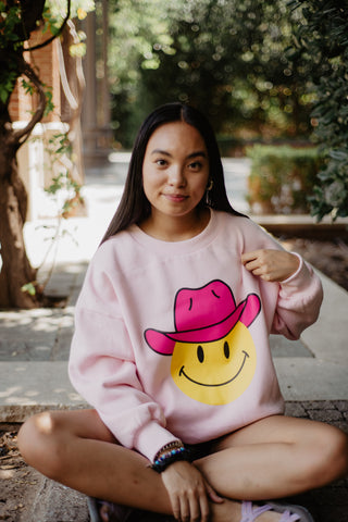 Checker Happy Face Sweatshirt