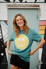 Daisy Eyes Happy Face Graphic Tee