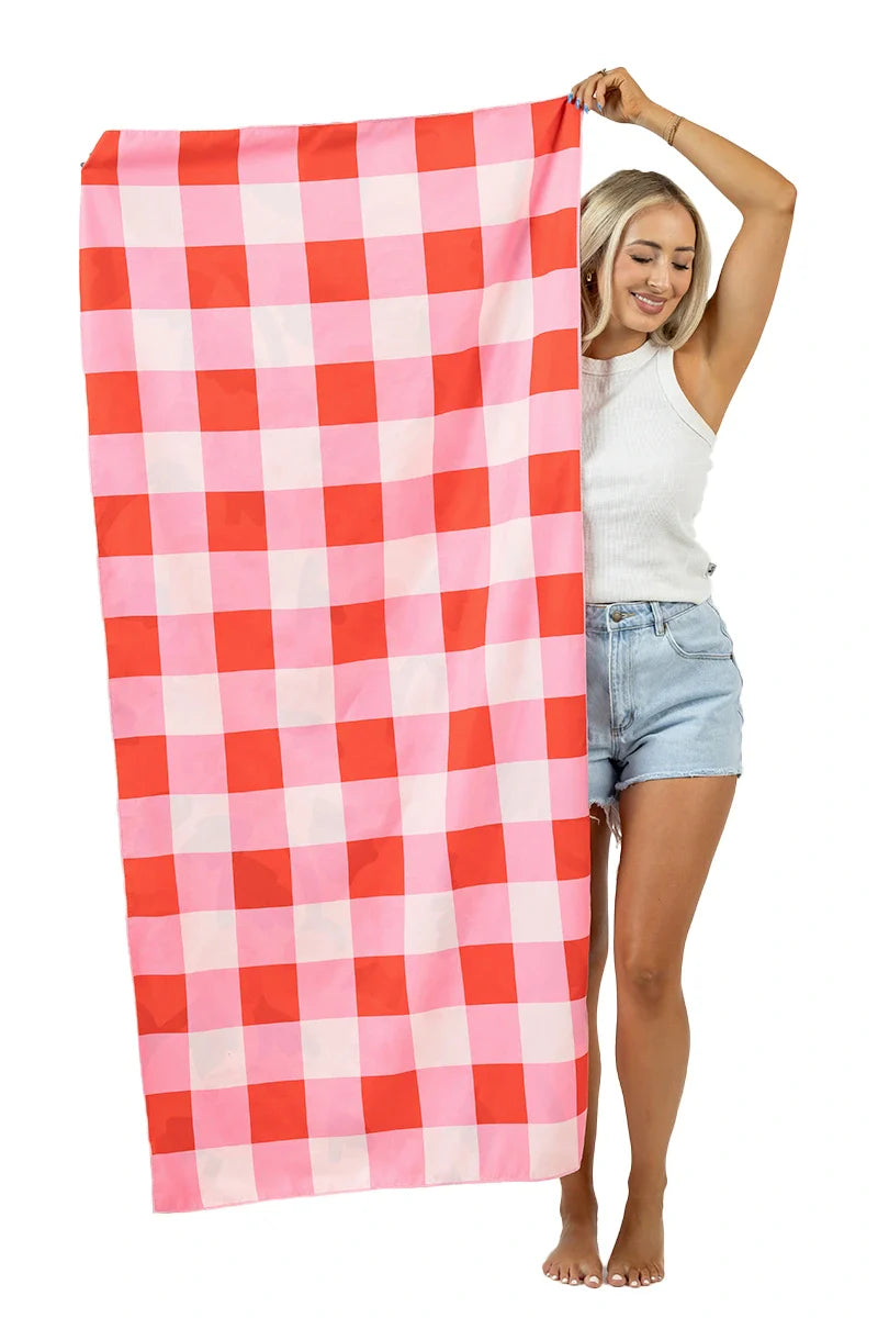 Roses All Over Microfiber Reversible Towel - Katydid.com