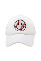 Baseball Happy Face Foam Women's Hat