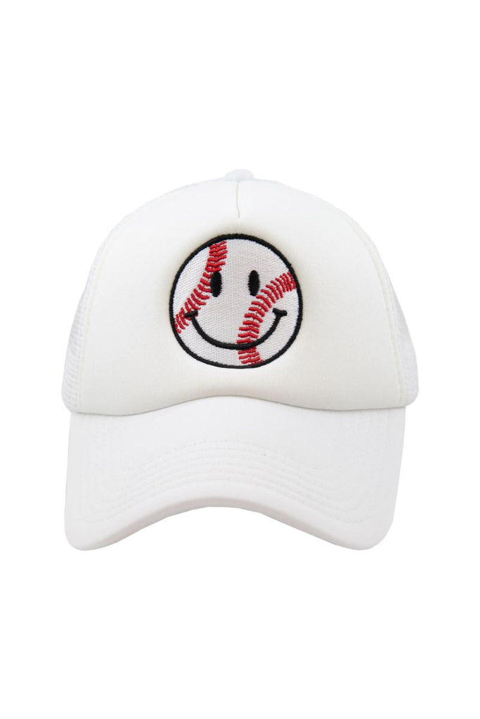 Baseball Happy Face Foam Women's Hat