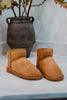 Chestnut Mini Ankle Fur Boots Women
