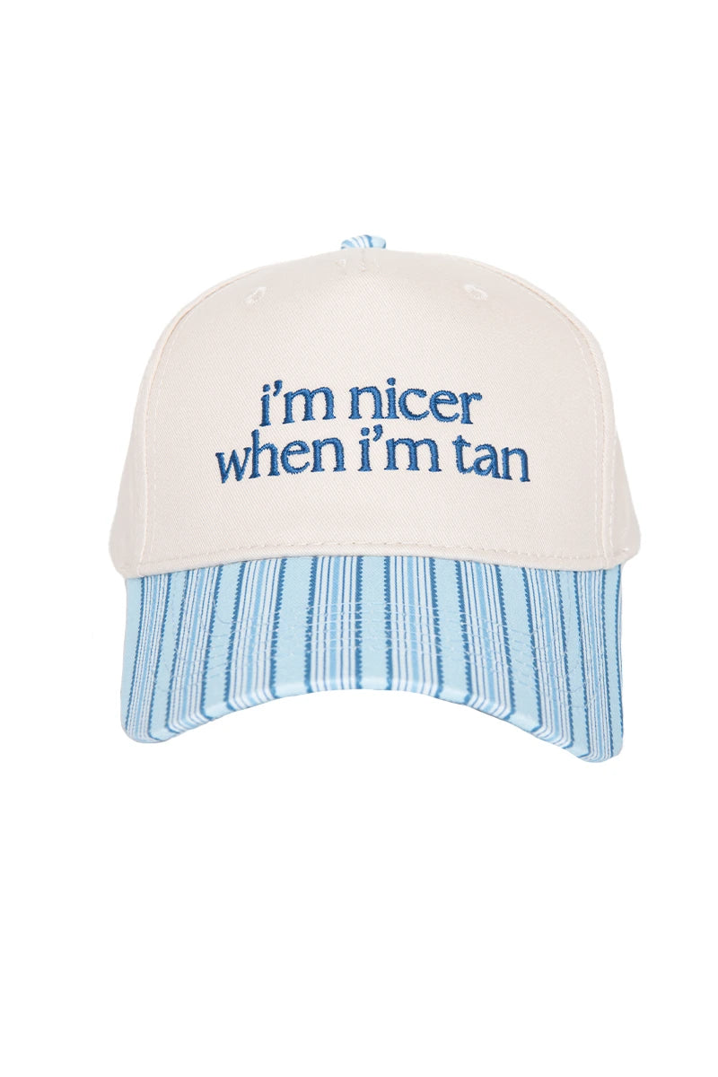 I'm Nicer When I'm Tan Funny Two-Toned Vintage Hats