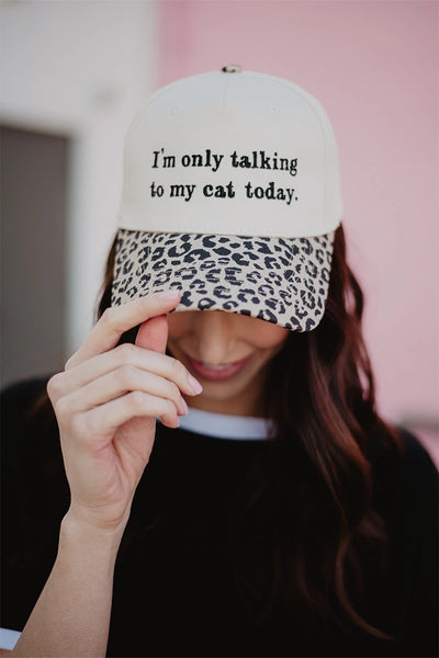 I'm Only Talking To My Cat Today Trucker Hats Vintage - Katydid.com