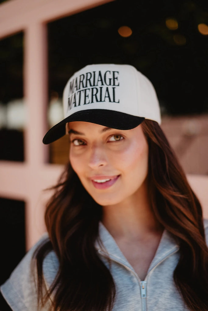 Marriage Material Two-Toned Retro Hat