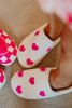 Pink Hearts All Over Slippers For Women