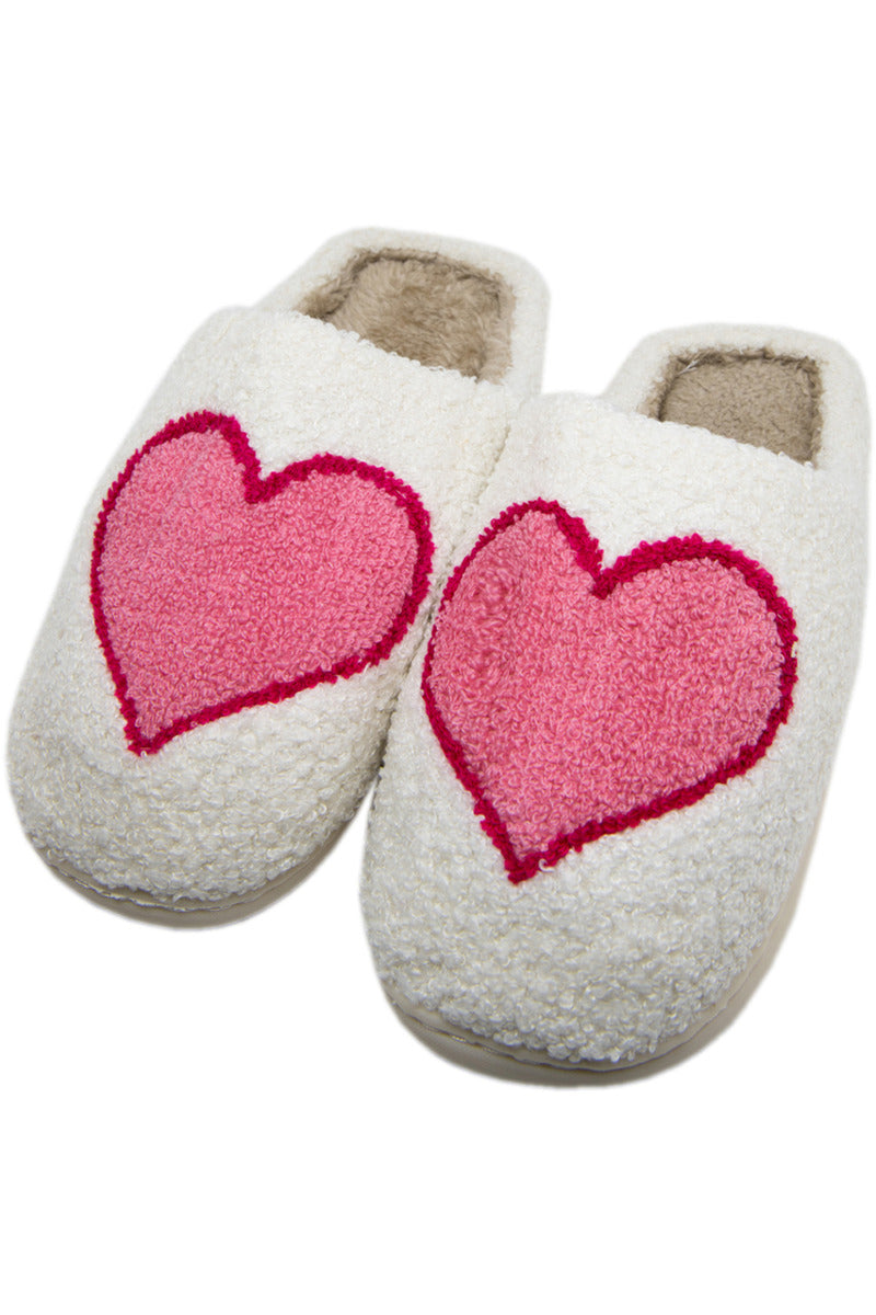 Pink/Red Heart Slippers - Katydid.com