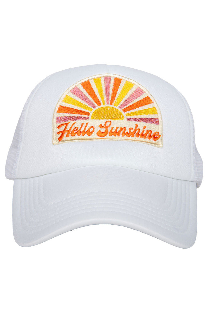 Hello Sunshine Trucker Hat (White Foam) - Katydid.com