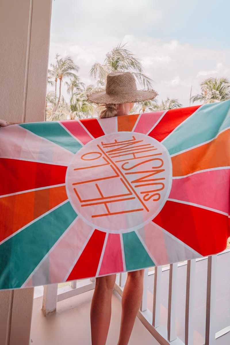 Hello Sunshine Reversible Quick Dry Beach Towels
