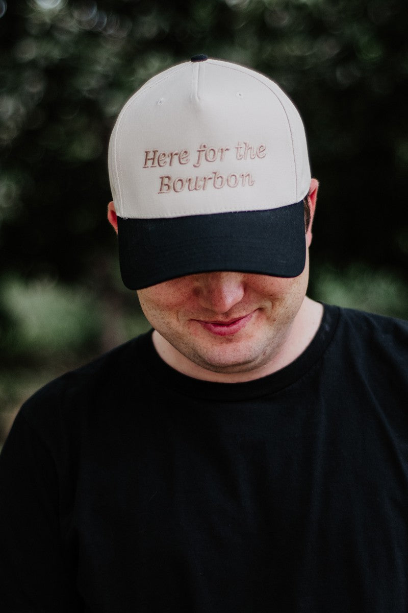 Here For the Bourbon Men's Two Toned Hat