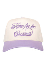 Here For the Cocktails Retro Two-Toned Hat