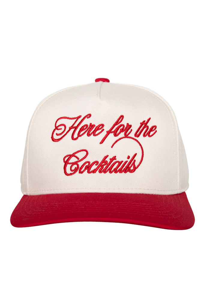 Here For the Cocktails Retro Two-Toned Hat