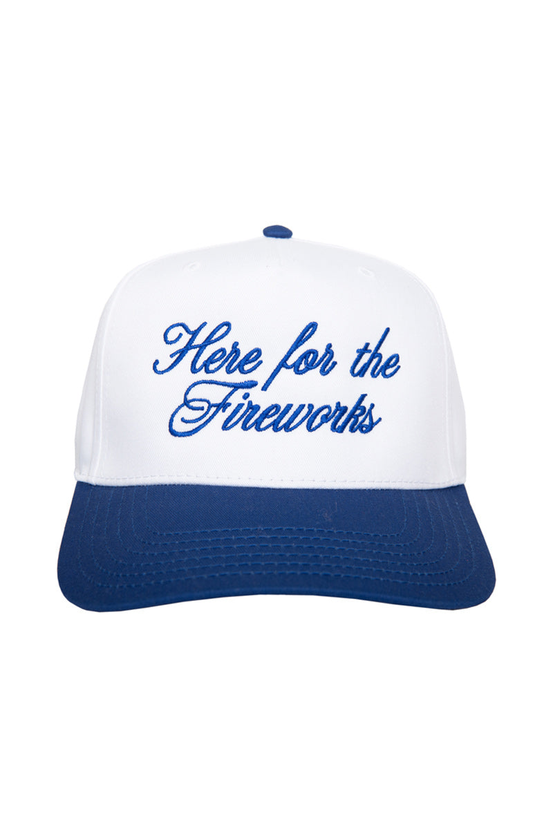 Here For The Fireworks Vintage Trucker Hat - Katydid.com