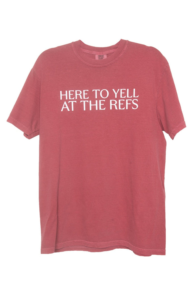 Here To Yell At The Refs Woman Graphic Tee