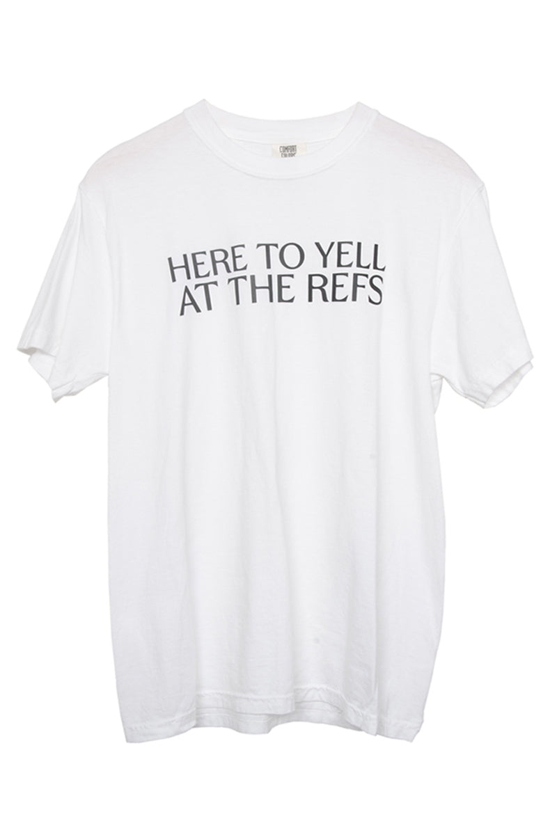 Here To Yell At The Refs Woman Graphic Tee