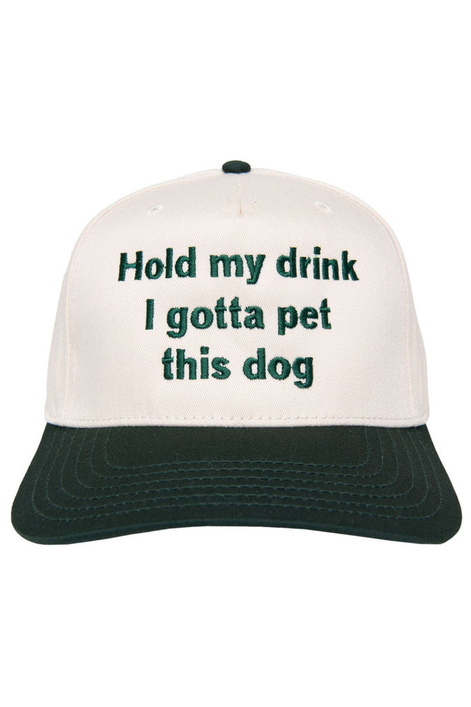 Hold My Drink I Gotta Pet This Dog Vintage Hat