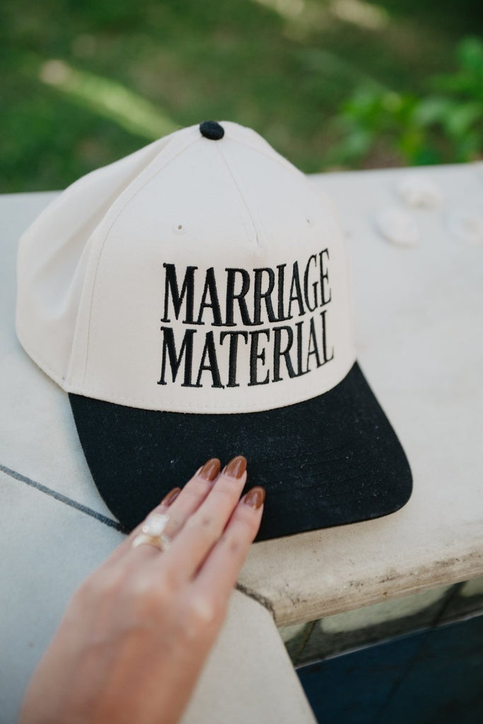 Marriage Material Two-Toned Retro Hat