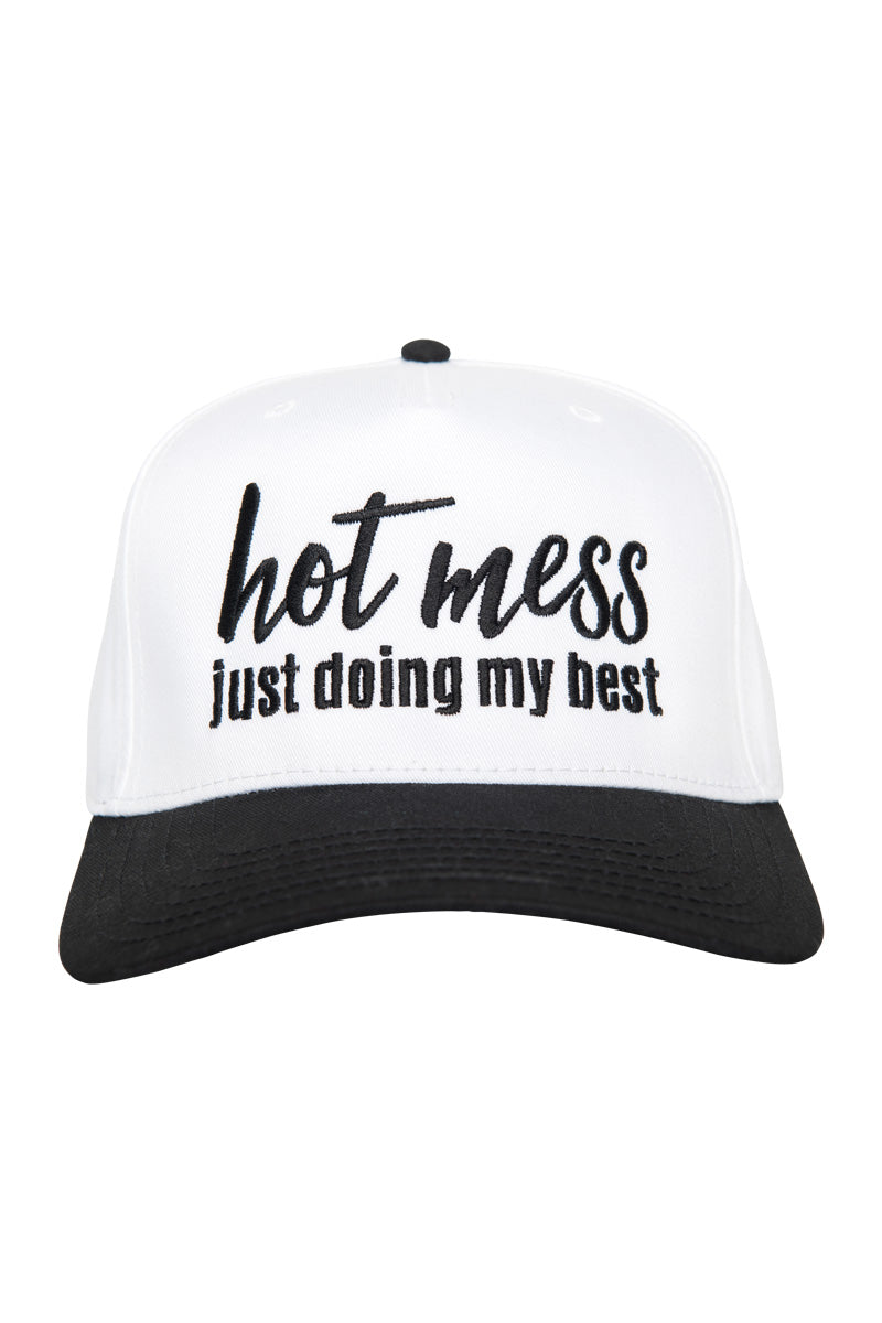 Hot Mess Just Doing My Best Two-Toned Vintage Hat - Katydid.com