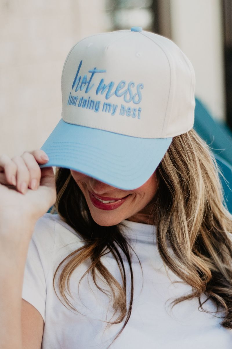 Hot Mess Just Doing My Best Two-Toned Vintage Hat