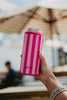 Pink and Hot Pink Striped Slim Can Cooler - Katydid.com
