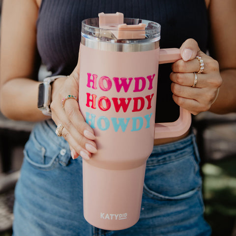 Howdy Western Tumbler With Handle