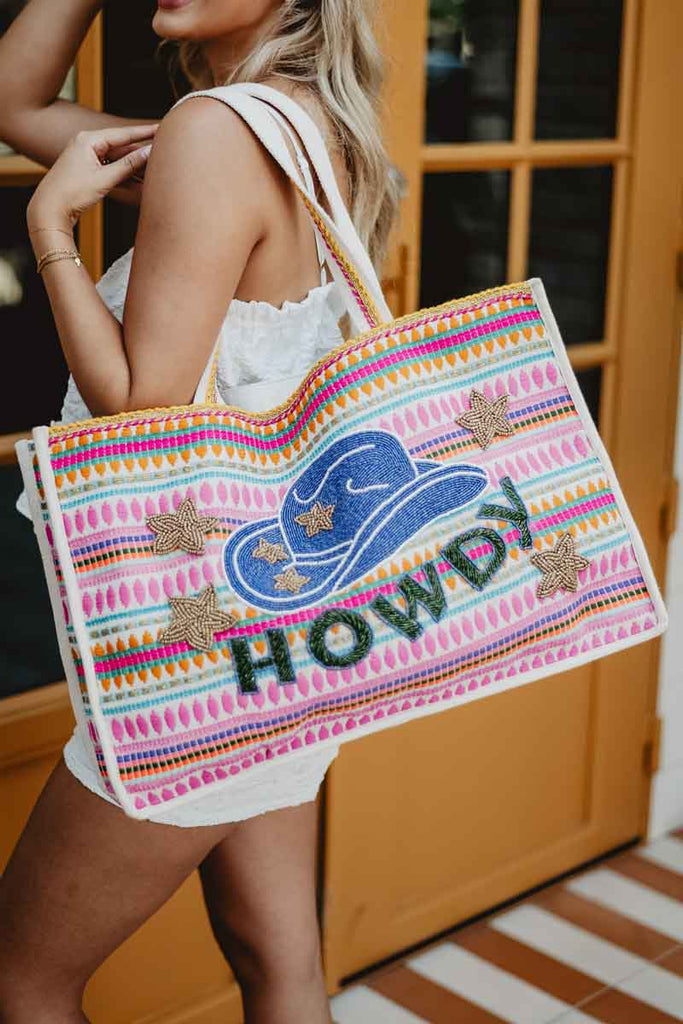 HOWDY Cowgirl Hat Women's Tote Bag