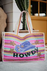 HOWDY Cowgirl Hat Women's Tote Bag