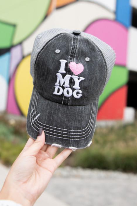 I Heart My Dog Trucker Hat