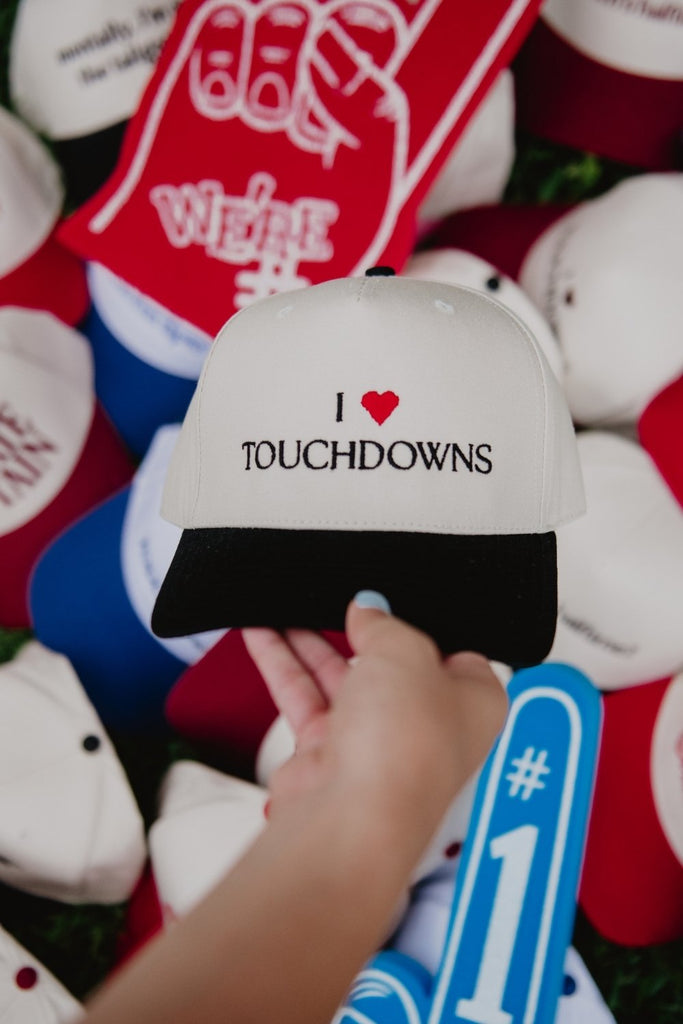I Heart Touchdowns Two-Tone Snapback Hat