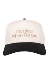 I'm Nicer When I'm Tan Funny Two-Toned Vintage Hats