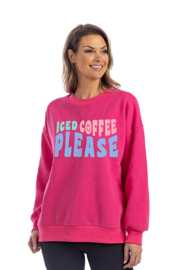 Iced Coffee Please Crewneck Sweatshirt